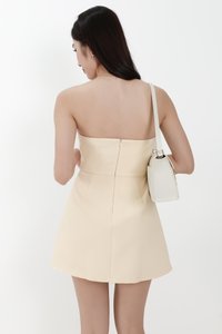 Francie Flare Romper Dress in Pale Yellow