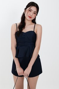 Sheyenne Satin Co-ord Set in Midnight