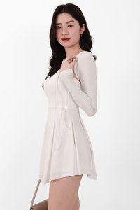 Bambi Bolero Romper Dress Set in White