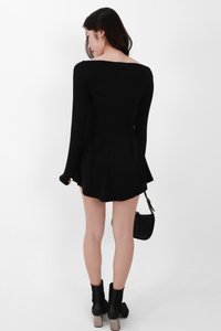 Bambi Bolero Romper Dress Set in Black
