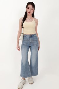 CNY2026 | Daryl Double Pocket Denim Jeans in Light Wash ( Petite Length )