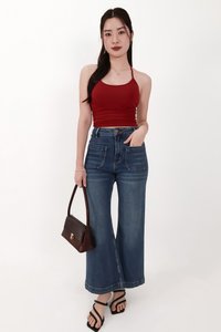 CNY2026 | Daryl Double Pocket Denim Jeans in Dark Wash ( Petite Length )