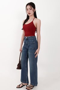CNY2026 | Daryl Double Pocket Denim Jeans in Dark Wash ( Petite Length )