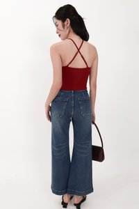 CNY2026 | Daryl Double Pocket Denim Jeans in Dark Wash ( Petite Length )