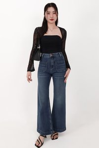 CNY2026 | Daryl Double Pocket Denim Jeans in Dark Wash ( Regular Length )