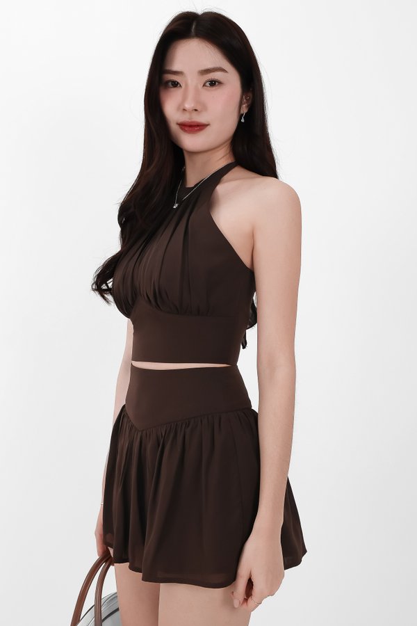 Camila Co-ord Set in Dark Brown