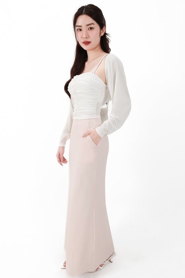 CNY2026 | Bora Bolero Ruched Top Set in White