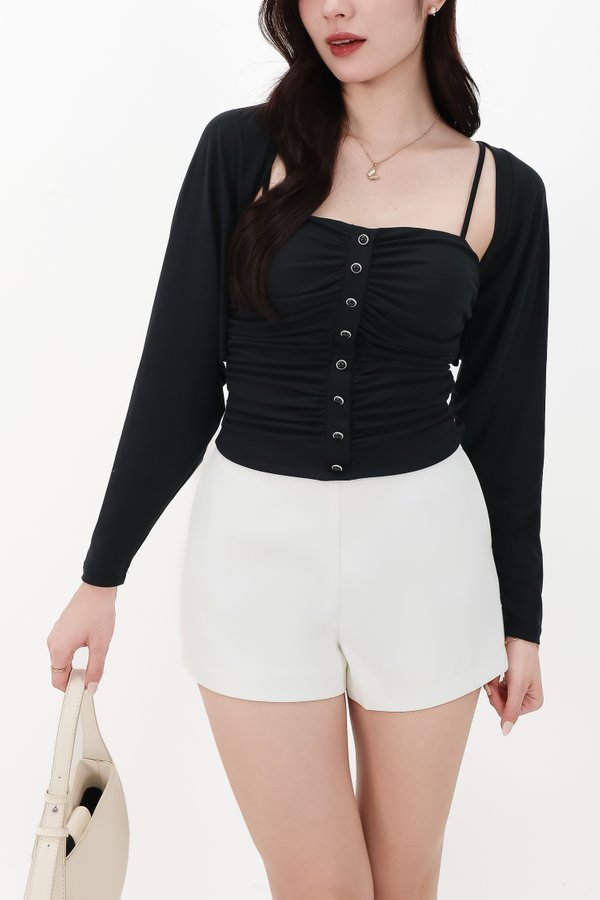 CNY2026 | Bora Bolero Ruched Top Set in Black