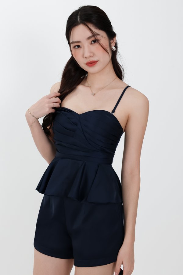 Sheyenne Satin Co-ord Set in Midnight