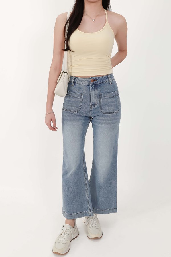 CNY2026 | Daryl Double Pocket Denim Jeans in Light Wash ( Petite Length )