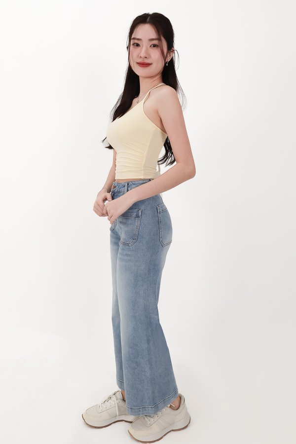 CNY2026 | Daryl Double Pocket Denim Jeans in Light Wash ( Petite Length )