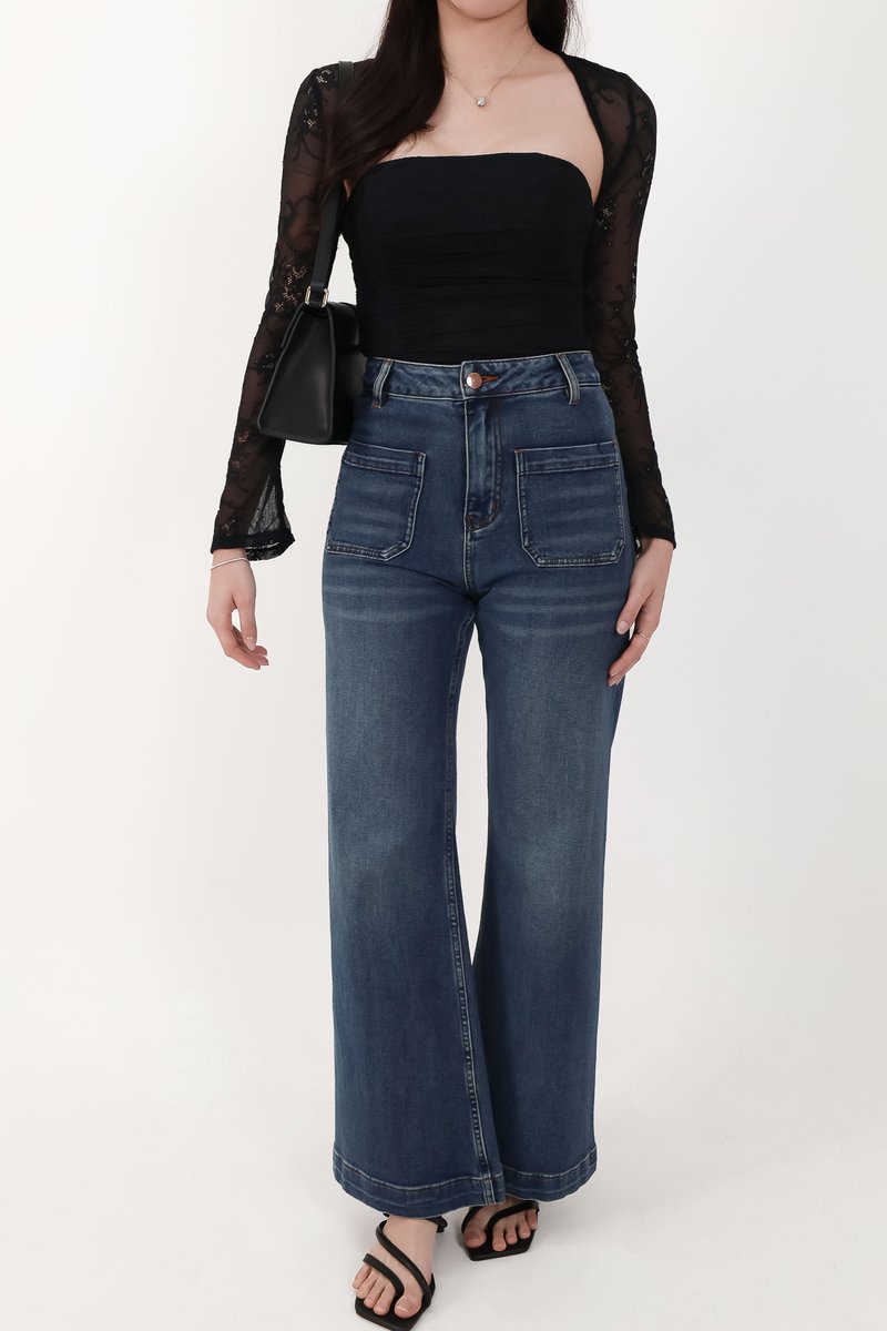 CNY2026 | Daryl Double Pocket Denim Jeans in Dark Wash ( Regular Length )