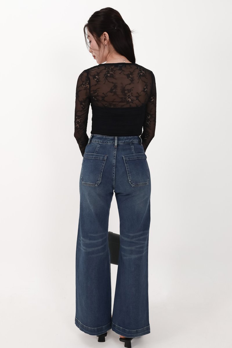 CNY2026 | Daryl Double Pocket Denim Jeans in Dark Wash ( Regular Length )