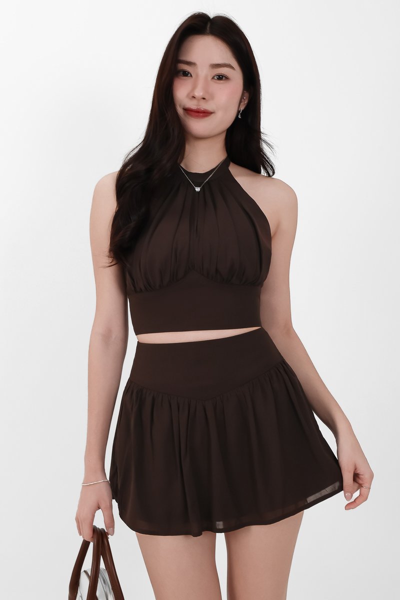Camila Co-ord Set in Dark Brown