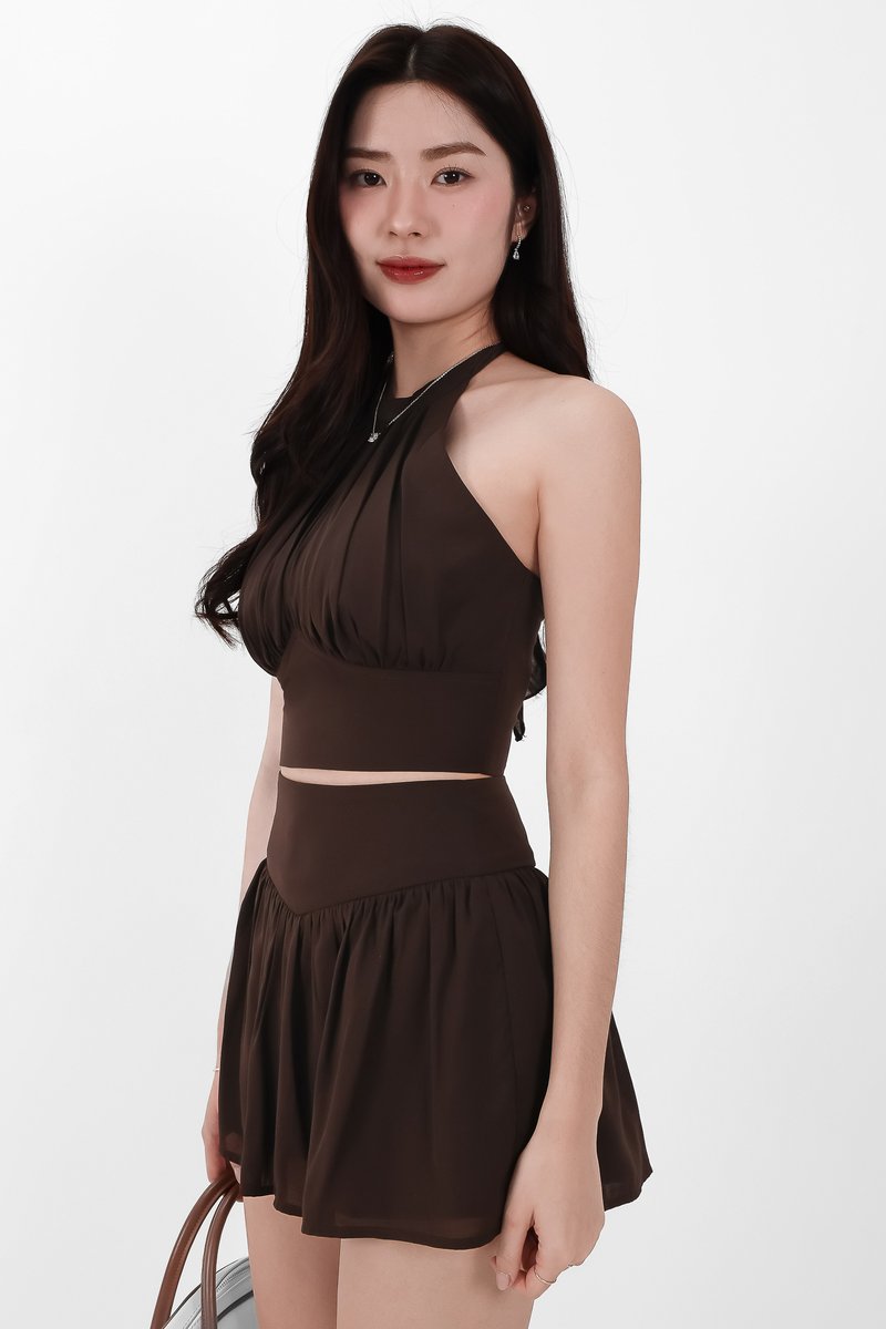 Camila Co-ord Set in Dark Brown