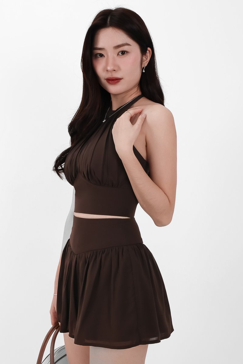 Camila Co-ord Set in Dark Brown