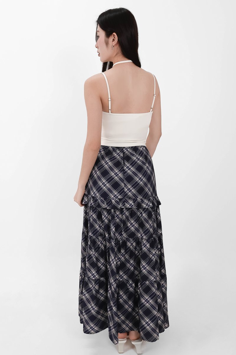 Roxanne Ruched Top with Sash in White