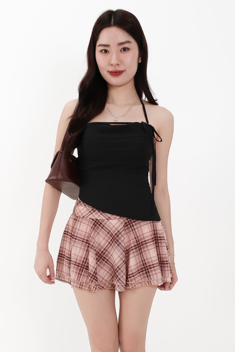RESTOCKS | Taena Tie Strap Top in Black