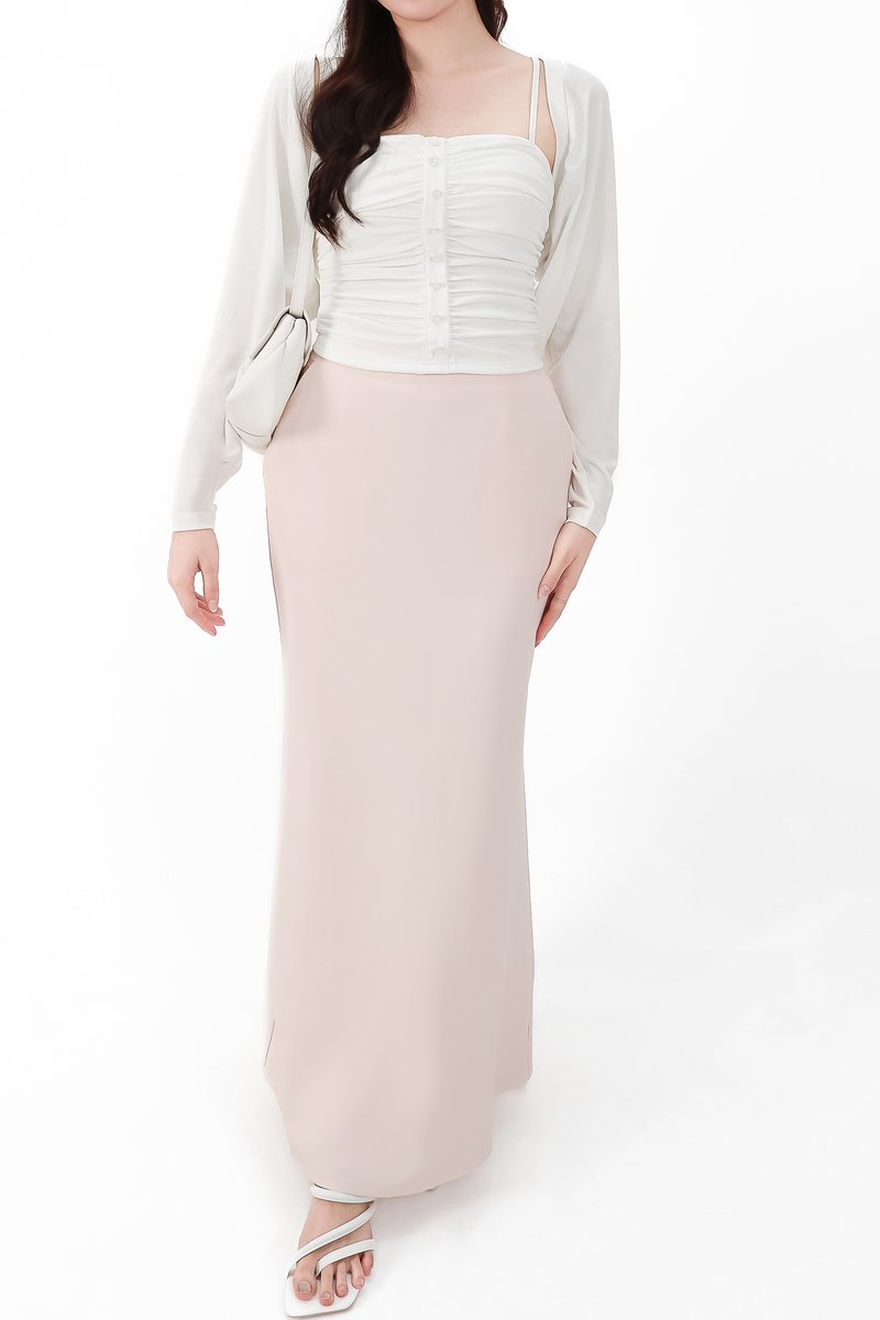 CNY2026 | Bora Bolero Ruched Top Set in White