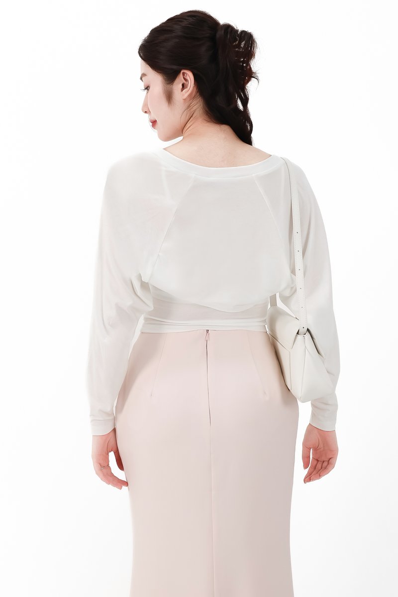 CNY2026 | Bora Bolero Ruched Top Set in White
