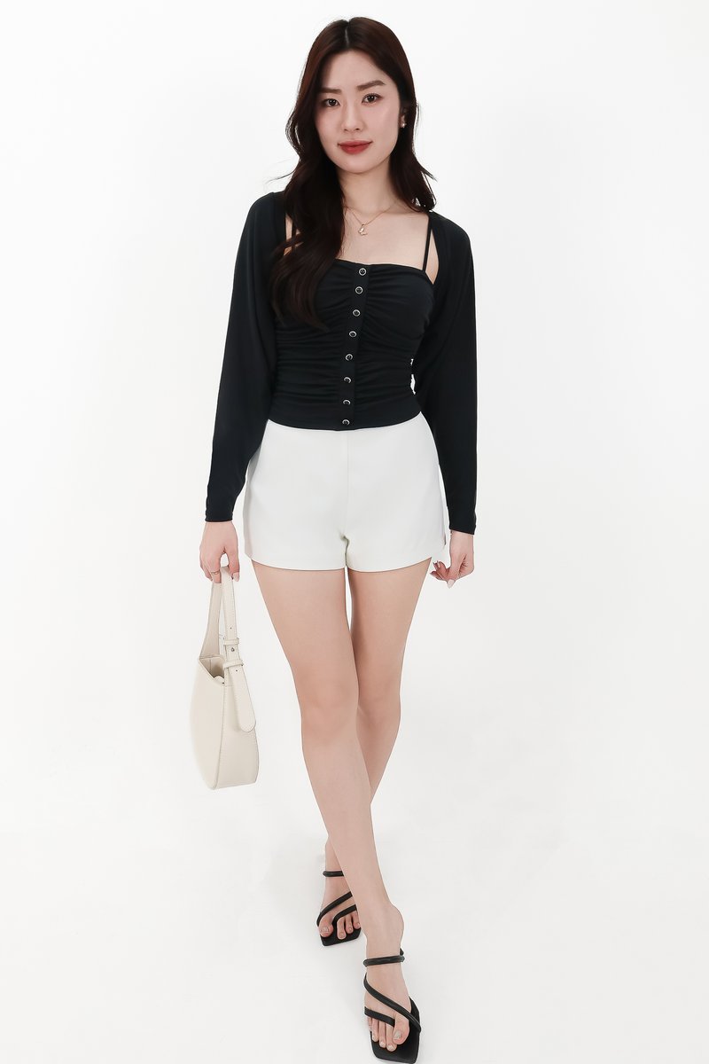 CNY2026 | Bora Bolero Ruched Top Set in Black
