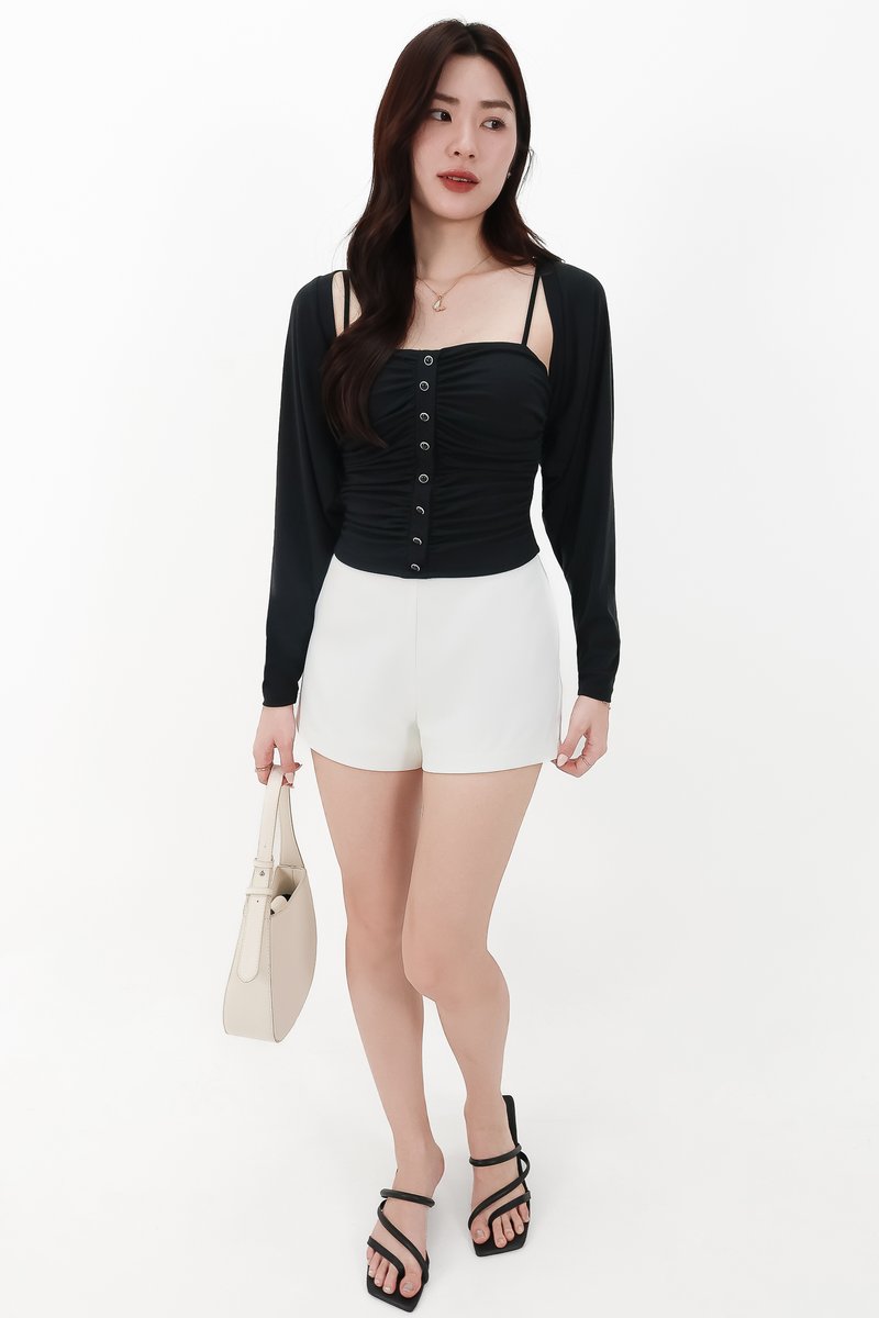 CNY2026 | Bora Bolero Ruched Top Set in Black