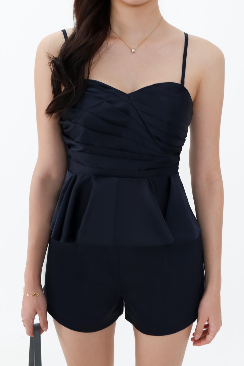 Sheyenne Satin Co-ord Set in Midnight