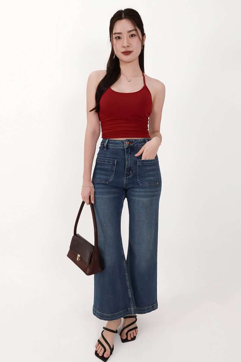 CNY2026 | Daryl Double Pocket Denim Jeans in Dark Wash ( Petite Length )