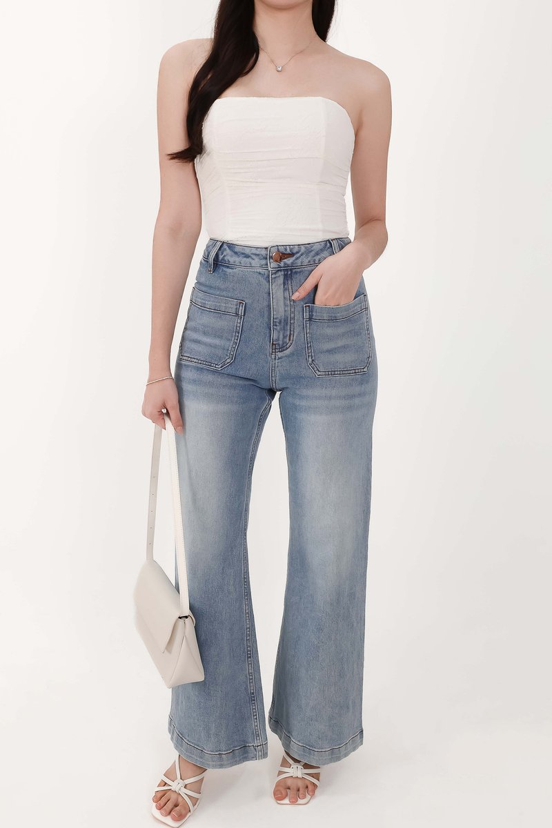 CNY2026 | Daryl Double Pocket Denim Jeans in Light Wash ( Regular Length )