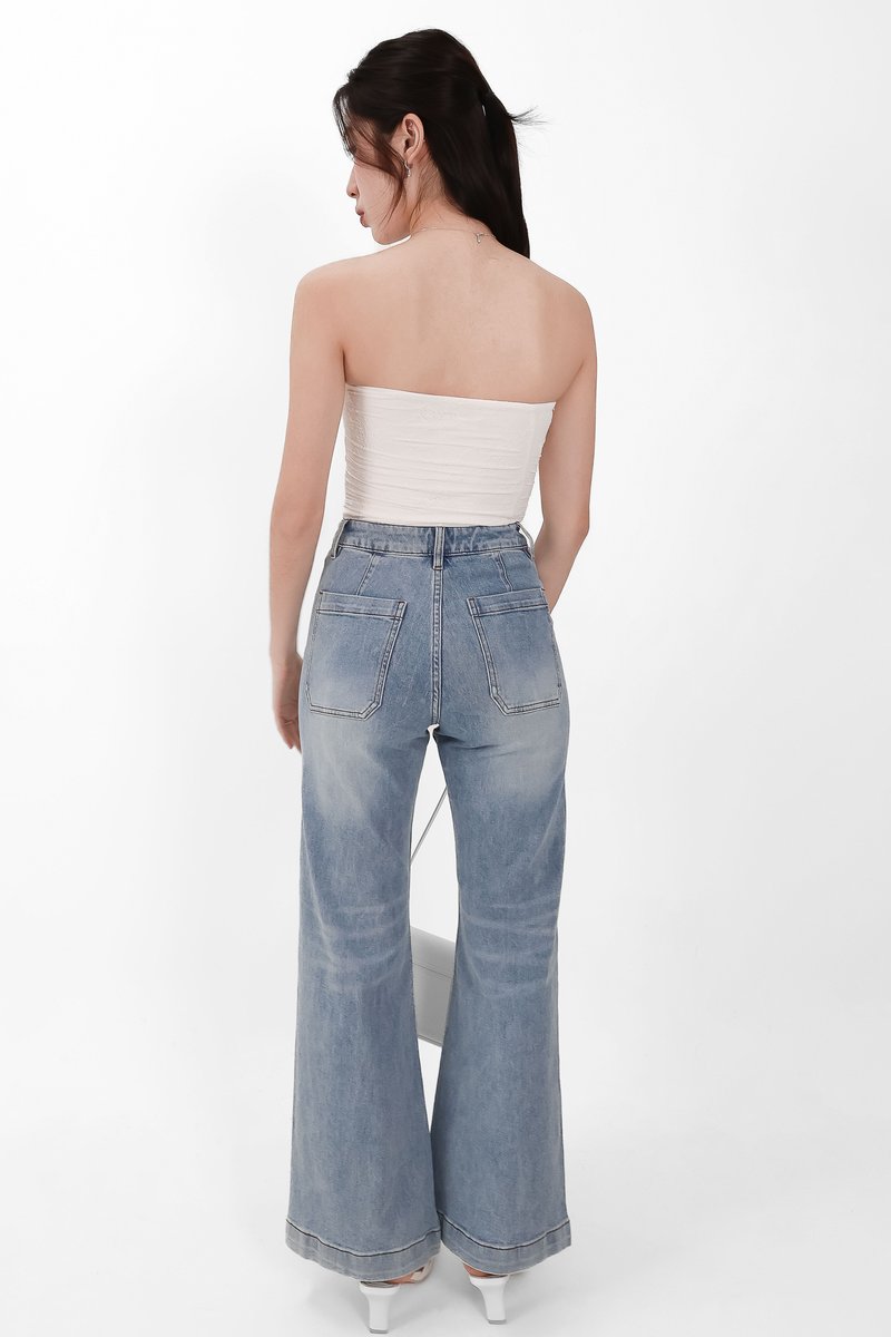 Lia Lace Bolero Halter Top Set in White