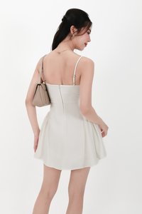 CNY2026 | Pleated Women Romper Dress in White