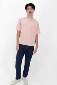 CNY2026 | Casual Men Pocket Tee in Light Pink