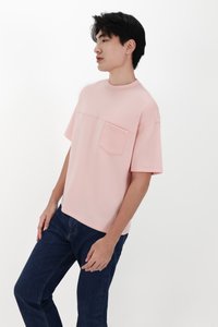 CNY2026 | Casual Men Pocket Tee in Light Pink