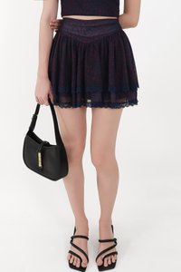 CNY2026 | Freesa Floral Mesh Co-ord Set in Midnight X Red