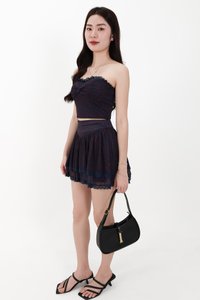 CNY2026 | Freesa Floral Mesh Co-ord Set in Midnight X Red