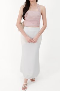 CNY2026 | Cassi Co-ord Mermaid Skirt in White ( Regular Length )