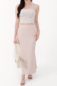 CNY2026 | Cassi Co-ord Mermaid Skirt in Light Pink ( Petite Length )