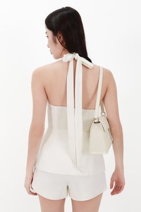 CNY2026 | Cherish Co-ord Pleat Halter Top in White