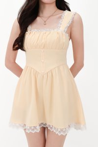 CNY2026 | Tria Two Way Romper Dress in Pale Yellow