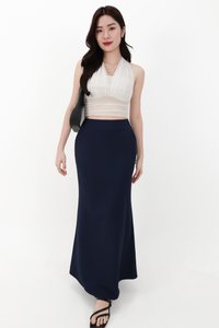 CNY2026 | Cassi Co-ord Mermaid Skirt in Navy ( Regular Length )