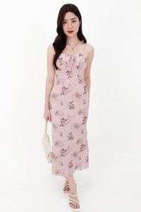 CNY2026 | Fern Floral Midaxi Dress in Pink X Brown