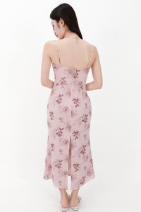 CNY2026 | Fern Floral Midaxi Dress in Pink X Brown