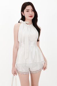 CNY2026 | Selia Satin Co-ord Shorts in White