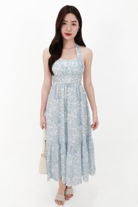 CNY2026 | Ferlin Floral Midaxi Dress in Blue