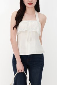 CNY2026 | Lennie Lace Flap Two Way Top in White