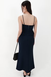 CNY2026 | Cassi Co-ord Set in Navy ( Petite Length )