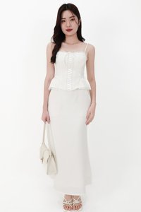 CNY2026 | Cassi Co-ord Peplum Top in White