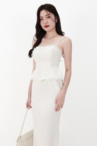 CNY2026 | Cassi Co-ord Peplum Top in White