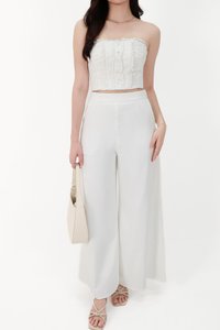 CNY2026 | Cora Co-ord Wide Legged Pants in White ( Regular )