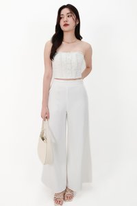 CNY2026 | Cora Co-ord Wide Legged Pants in White ( Regular )